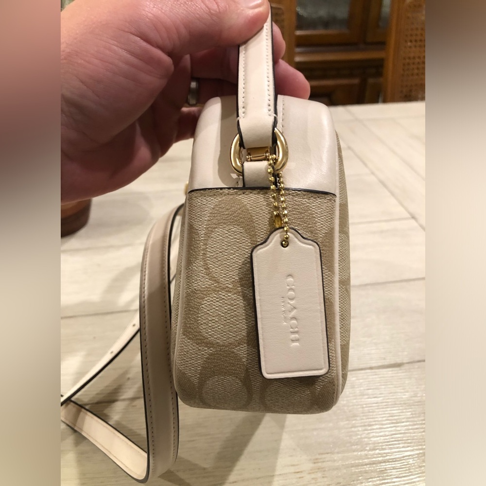 Coach Jamie Camera Crossbody CR135 Signature Canvas Light Khaki Chalk w/hangtag - Picture 8 of 14